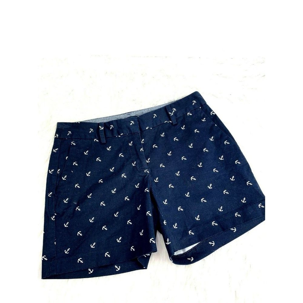 Nautica Navy Blue Anchor Print Women’s Shorts Size 2